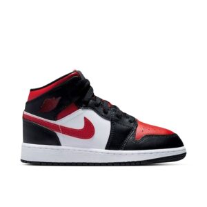 Air Jordan 1 Mid Black Fire Red (GS) 554725-079 - Brosneaker photo 1