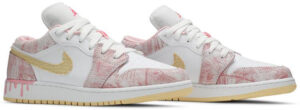 Jordan 1 Low Paint Drip (GS) CW7104-601 - Brosneaker photo 3