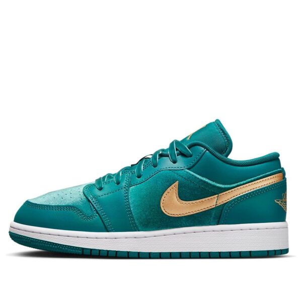 Jordan 1 Low SE Geode Teal Metallic Gold (GS) FB9896-300 - Brosneaker photo 2