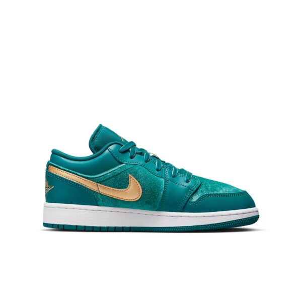 Jordan 1 Low SE Geode Teal Metallic Gold (GS) FB9896-300 - Brosneaker photo 3
