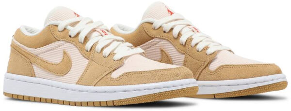 Jordan 1 Low SE Twine Orange Quartz Corduroy (Women's) DH7820-700 - Brosneaker photo 3