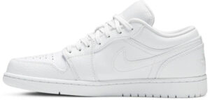 Jordan 1 Low Triple White Tumbled Leather 553558-130 - Brosneaker photo 2