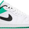 Jordan 1 Low White Lucky Green Black 553558-129 - Brosneaker photo 1