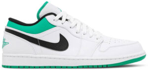 Jordan 1 Low White Lucky Green Black 553558-129 - Brosneaker photo 1