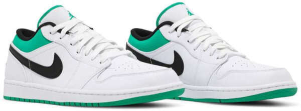 Jordan 1 Low White Lucky Green Black 553558-129 - Brosneaker photo 3