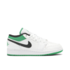 Jordan 1 Low White Lucky Green Tumbled Leather (GS) 553560-129 - Brosneaker photo 1