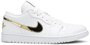 Jordan 1 Low White Metallic Gold (Women's) CZ4776-100 - Brosneaker photo 1