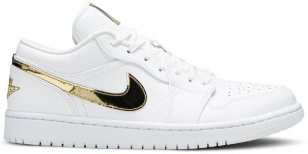 Jordan 1 Low White Metallic Gold (Women's) CZ4776-100 - Brosneaker photo 1