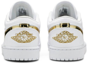 Jordan 1 Low White Metallic Gold (Women's) CZ4776-100 - Brosneaker photo 2