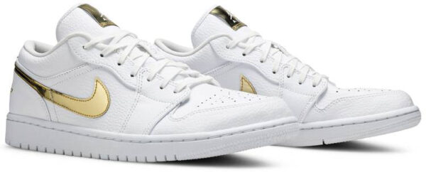 Jordan 1 Low White Metallic Gold (Women's) CZ4776-100 - Brosneaker photo 3