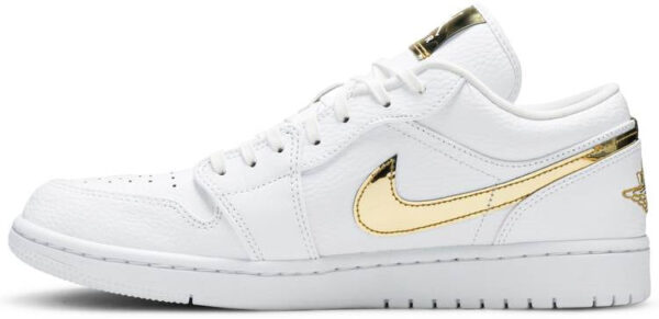 Jordan 1 Low White Metallic Gold (Women's) CZ4776-100 - Brosneaker photo 4