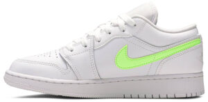 Jordan 1 Low White Neon (GS) CW7035-100 - Brosneaker photo 2