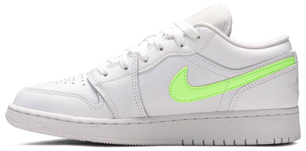 Jordan 1 Low White Neon (GS) CW7035-100 - Brosneaker photo 2