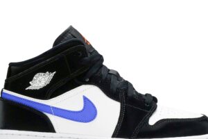 Jordan 1 Mid Black Racer Blue White (GS) 554725-084 - Brosneaker photo 2