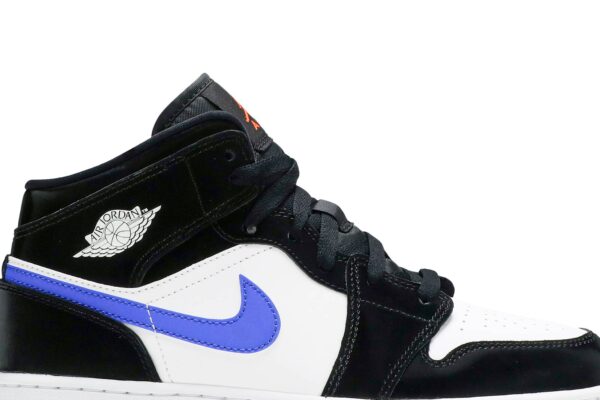 Jordan 1 Mid Black Racer Blue White (GS) 554725-084 - Brosneaker photo 2