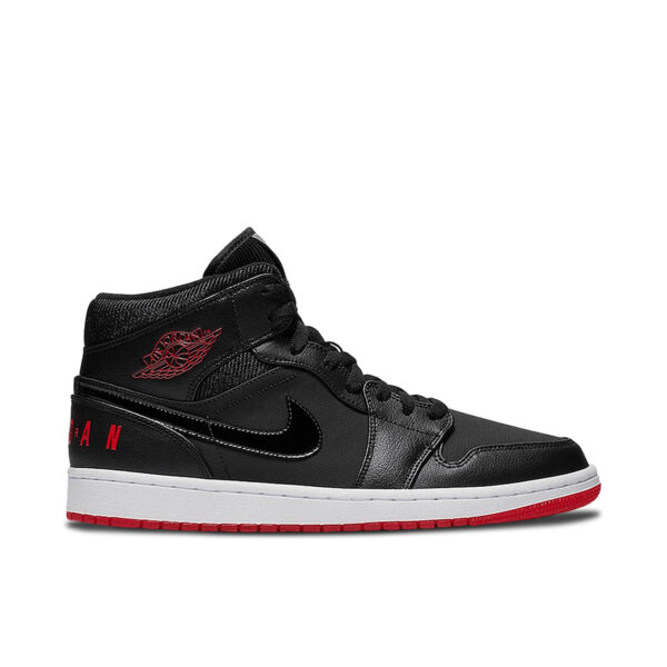 Jordan 1 Mid Black University Red BQ6578-001 - Brosneaker photo 1