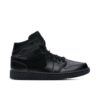 Jordan 1 Mid Deep Black Nubuck Swoosh (GS) 554725-090 - Brosneaker photo 1