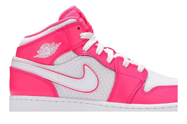Jordan 1 Mid Hyper Pink White (GS) 555112-611 - Brosneaker photo 2