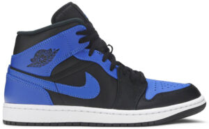 Jordan 1 Mid Hyper Royal Tumbled Leather 554724-077 - Brosneaker photo 1