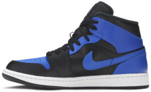 Jordan 1 Mid Hyper Royal Tumbled Leather 554724-077 - Brosneaker photo 2