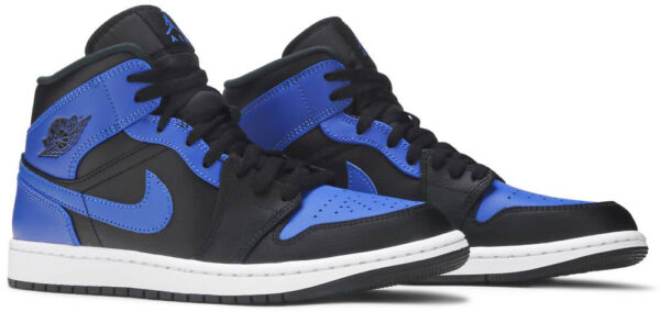 Jordan 1 Mid Hyper Royal Tumbled Leather 554724-077 - Brosneaker photo 3