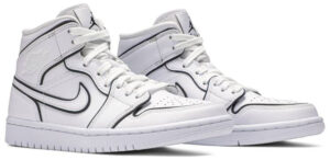 Jordan 1 Mid Iridescent Reflective White (Women's) CK6587-100 - Brosneaker photo 3