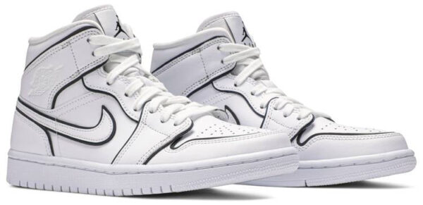 Jordan 1 Mid Iridescent Reflective White (Women's) CK6587-100 - Brosneaker photo 3