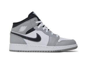 Jordan 1 Mid Light Smoke Grey (GS) 554725-078 - Brosneaker photo 1