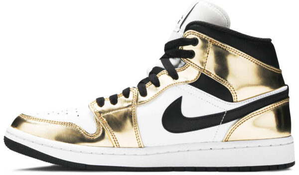 Jordan 1 Mid Metallic Gold Black White DC1419-700 - Brosneaker photo 2