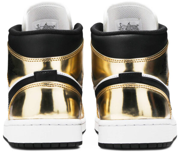 Jordan 1 Mid Metallic Gold Black White DC1419-700 - Brosneaker photo 4