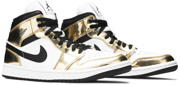 Jordan 1 Mid Metallic Gold Black White DC1419-700 - Brosneaker photo 5
