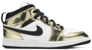 Jordan 1 Mid Metallic Gold Black White (PS) DC1422-700 - Brosneaker photo 1
