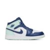 Jordan 1 Mid Mystic Navy Mint Foam (GS) 554725-413 - Brosneaker photo 1
