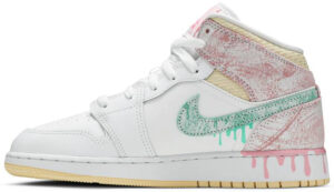 Jordan 1 Mid Paint Drip (GS) DD1666-100 - Brosneaker photo 2