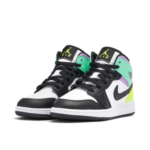 Jordan 1 Mid Pastel Black Toe (GS) 554725-175 - Brosneaker photo 4