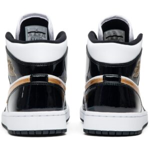 Jordan 1 Mid Patent Black White Gold 852542-007 - Brosneaker photo 6