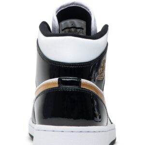 Jordan 1 Mid Patent Black White Gold 852542-007 - Brosneaker photo 7