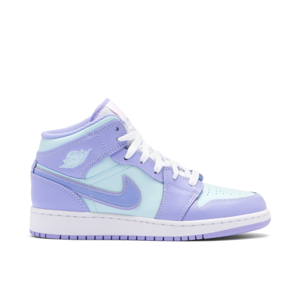 Jordan 1 Mid Purple Aqua (GS) 554725-500 - Brosneaker photo 1