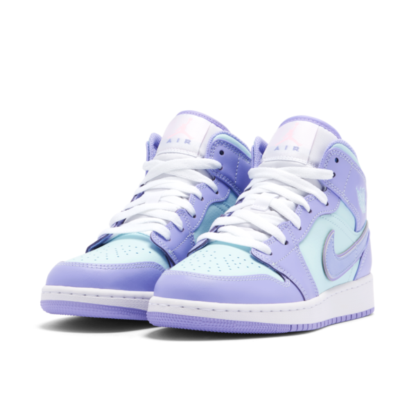 Jordan 1 Mid Purple Aqua (GS) 554725-500 - Brosneaker photo 4