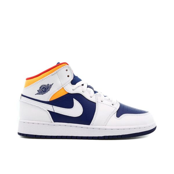 Jordan 1 Mid Royal Blue Laser Orange 554724-131 - Brosneaker photo 1