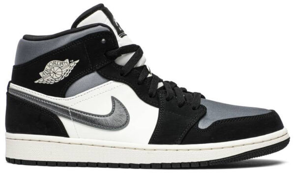Jordan 1 Mid Satin Grey Toe 852542-011 - Brosneaker photo 1