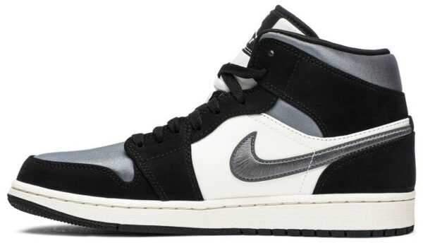 Jordan 1 Mid Satin Grey Toe 852542-011 - Brosneaker photo 2