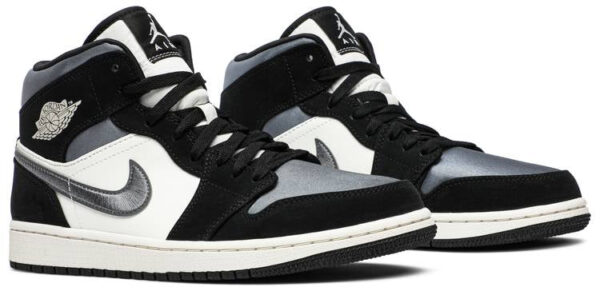 Jordan 1 Mid Satin Grey Toe 852542-011 - Brosneaker photo 3
