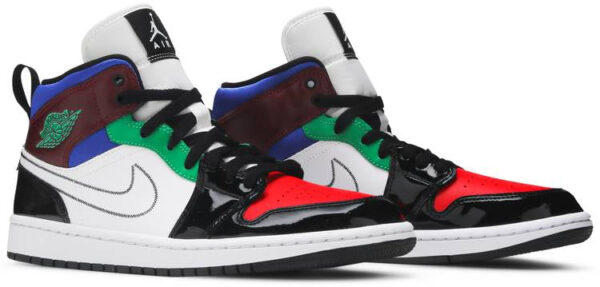 Jordan 1 Mid SE Black White Multi-Color (Women's) DB5454-001 - Brosneaker photo 3