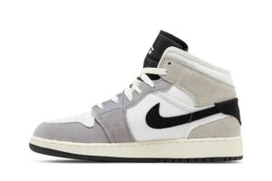 Jordan 1 Mid SE Craft White Cement Grey Black (GS) FD9091-002 - Brosneaker photo 3
