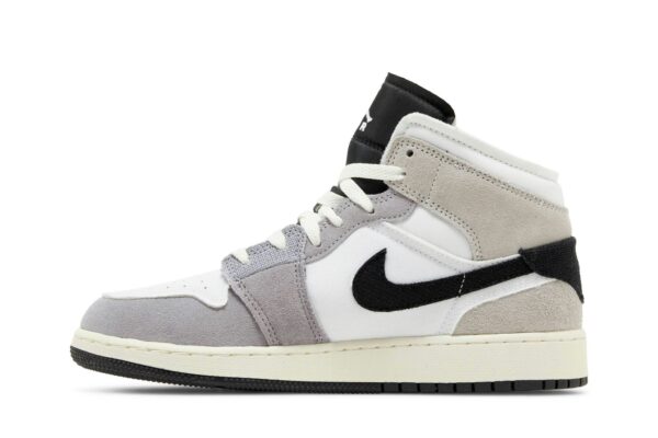 Jordan 1 Mid SE Craft White Cement Grey Black (GS) FD9091-002 - Brosneaker photo 3