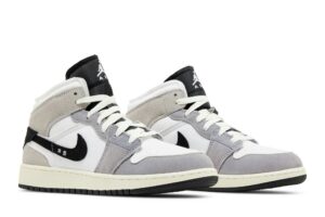 Jordan 1 Mid SE Craft White Cement Grey Black (GS) FD9091-002 - Brosneaker photo 8