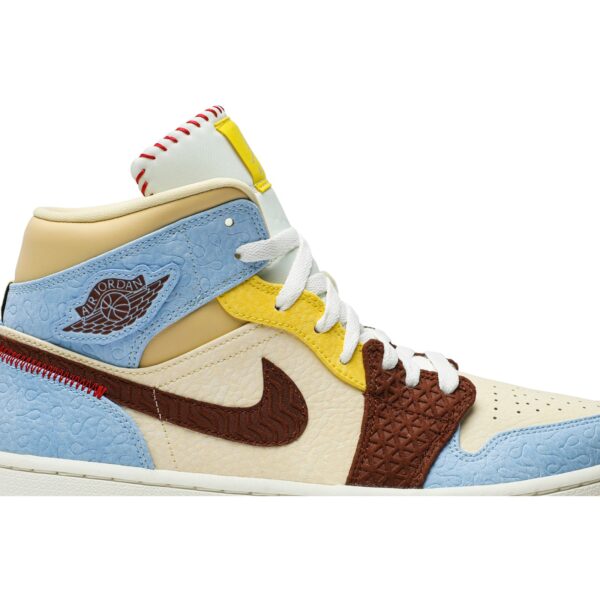 Jordan 1 Mid SE Fearless Maison Chateau Rouge CU2803-200 - Brosneaker photo 2