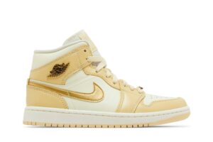 Jordan 1 Mid SE Pale Vanilla Metallic Gold (Women's) FB9892-200 - Brosneaker photo 1