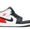 Jordan 1 Mid SE White Black Red Spruce (GS) BQ6931-100 - Brosneaker photo 1